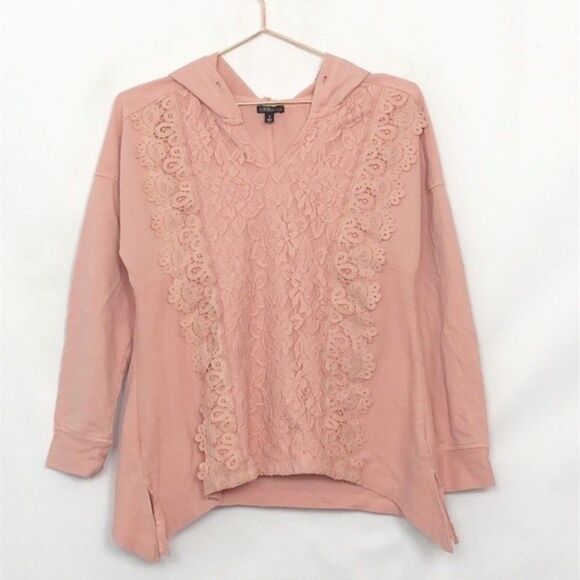 Hannah lace pink hoodie excellent used condition small 22I - Picture 1 of 7